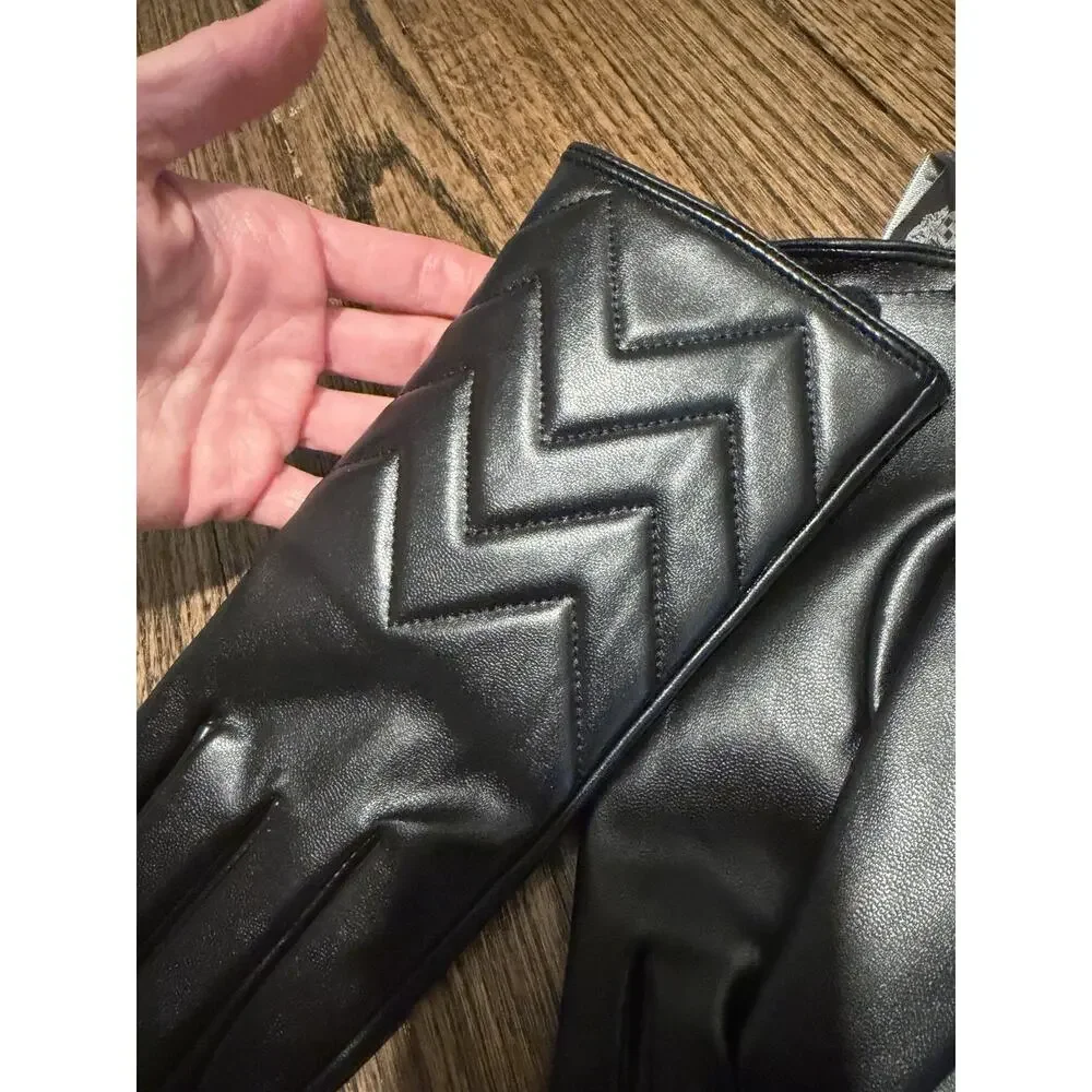 Vince Camuto Black Ladies Gloves Sz L NWT